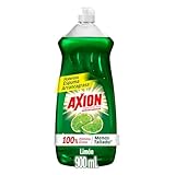 Axion Lavatrastes Líquido Limón 900 ml. 100% Efectivo Arrancagrasa con Poderosa Espuma que Remueve la Grasa Más Fácil y...