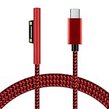 Sisyphy 6ft Nylon Braided Surface Connect to USB-C Charging Cable, Requires 45W 15V3A USBC Charger...