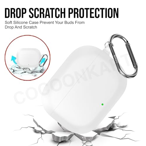 Image of Soft Silicone Case Cover Compatible for OnePlus Nord Buds 3r (2025) -White