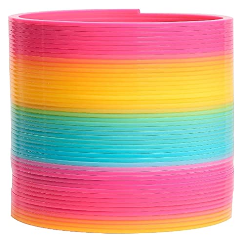 PartyPack 3X Große Treppenhüpfer, Regenbogenspirale Spielzeug, im Box, 6.5 cm Diameter, Treppenläufer Spirale für Kinder, Fidget Toy für Alt und Jung, Spirale Kinderspielzeug, Rainbow Treppenlaufer.