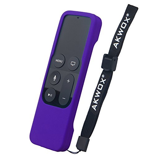 Akwox Protective Case For Apple Tv 4K / 4Th 5Th Gen Remote - Light Weight [Anti Slip] Shock Proof Silicone Cover With Lanyard (Navy) -Not For Series 6Th Gen 2021 #TOP5