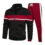 LBL Leading the Better Life Men's Track Suits Sports Sweatsuits Full Zip Jackets Athletic Pants Zipper Pockets 2XL