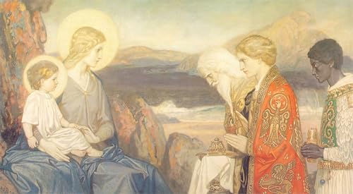 Toile l'Adoration des Mages John Duncan | Art mural de 60x90cm pour décoration chambre