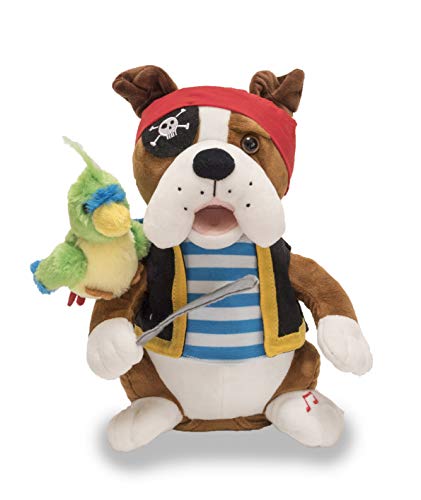Cuddle Barn Animated Singing Plush Toy Bulldog Bops Pirate Pete