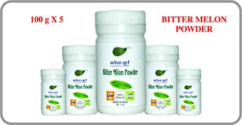 HerboNatural Ayurvedic Karela (Bitter Gourd) Powder (100 gm,3.52 oz) GMP Certified (Pack of 5)