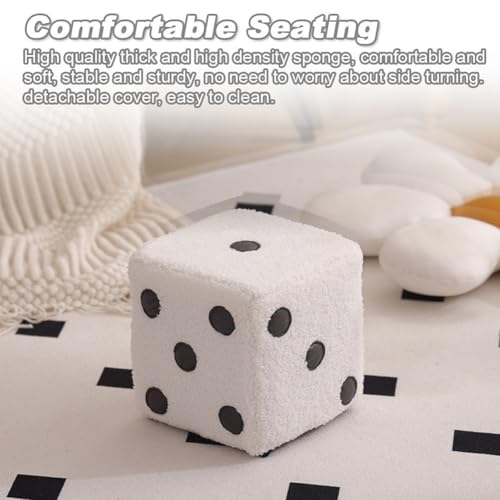 Taburete de cubo cómodo con asiento acolchado de alta densidad 7