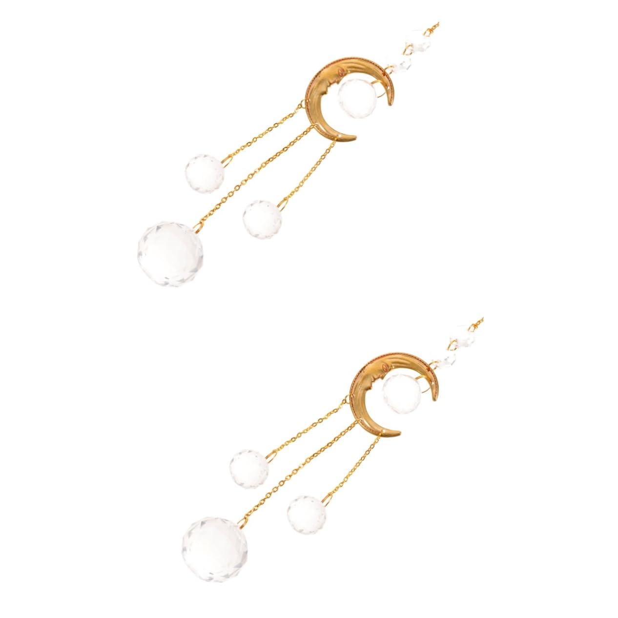 Attrape-lumière cristal lune suspension décoration maison et jardin lot de 2 YARNOW