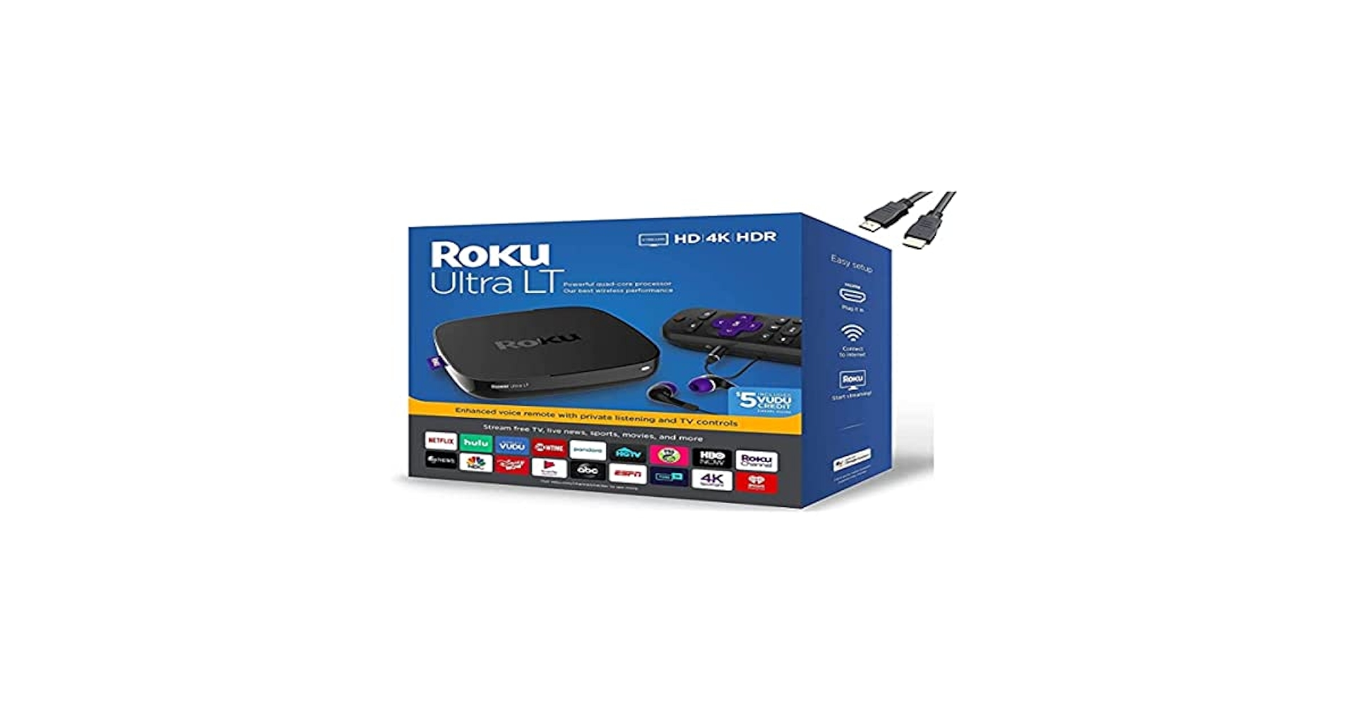 Amazon.com: Roku Ultra LT Streaming Media Player 4K/HD/HDR w