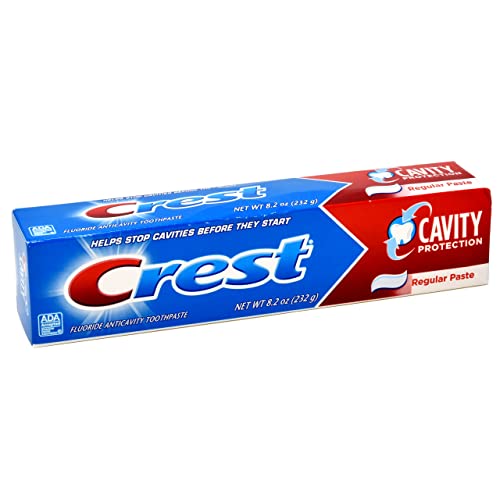 Fluoride Cavity Protection Toothpaste 8.2 Ounce Regular Paste, Bulk Toothpaste, Prevents Cavities Before They Start With Nosh Pack Candy Packet Mints (4 Pack) #TOP3