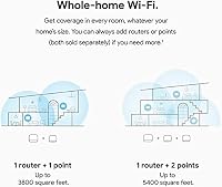 Nest WiFi Router and 2 Points - WiFi Extender with Smart Speaker - Works with Google WiFi (3 Pack) White — image 2