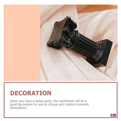 Greek Columns Candle Holder 4Pcs Roman Pillar Candle Holder Stands Greek Column Candlesticks Mini Resin Roman Column Statue Table Centerpieces For Christmas Wedding Party Decors #TOP2