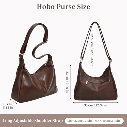Image of Hobo Bags for Women, Vegan Leather Shoulder Handbag Tote Bag