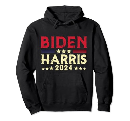Re-Elect Biden 2024 Joe Biden Kamala Harris 24 for Democrats Pullover Hoodie