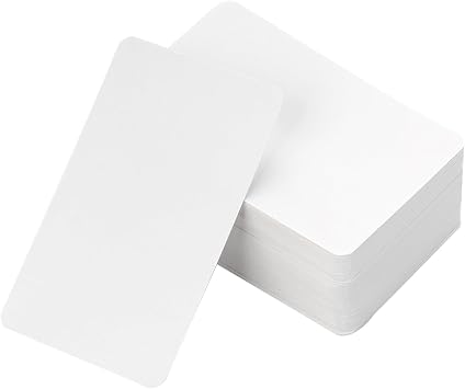 100PCS Blank Business Cards 3.5" x 2" Small Note Cards White Business Paper Card 300 GSM White Cardstock Double-Sided Mini Greeting Place Name Vocabulary Word Flash Card Scrapbookings DIY Tags Label