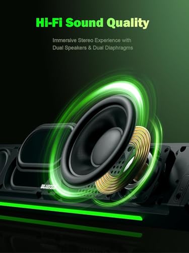 Altavoces de computadora Bluedee barra de sonido PC de escritorio con Bluetooth 5.0 y conexión auxiliar 3