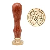 Especificaciones: Sello de sello de cobre con diseño retro de 26 letras, con mango de madera, ideal como regalo de boda, color A
