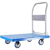 Stabile und langlebige Konstruktion: Dieser Plattformwagen besteht aus einer Premium-Aluminium-Plattform mit Stahlgriff, die robust und langlebig für eine lange Lebensdauer ist.