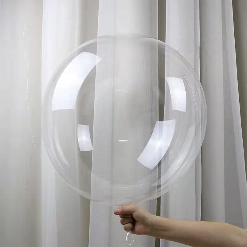 EFAY Bobo Balloons , 25 pack Pre Stretched 24 inch Helium / Air Large Clear Balloons for Stuffing, Beautiful DIY Bubble Balloon Decor for Wedding, Birthday ,Graduation Party Decoration