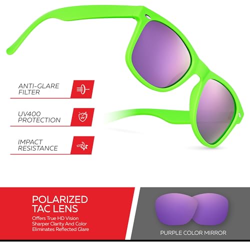 Image of Retro Rewind Polarized Sunglasses for Women Men - UV400 Classic Square Vintage Shades Trendy Unisex Sun Glasses