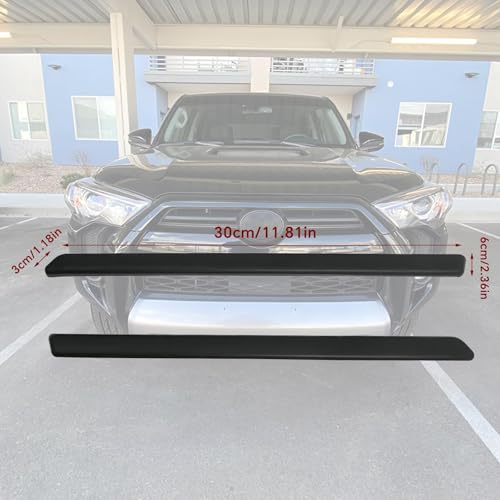 Image of Front Center Grill Insert Cover Trim Compatible with 2024 2023 2022 2021 2020 Toyota 4Runner TRD Pro Sport Accessories ABS Middle Grille Insert Cover Strips Matte Black 4runner Blackout Emblem kit