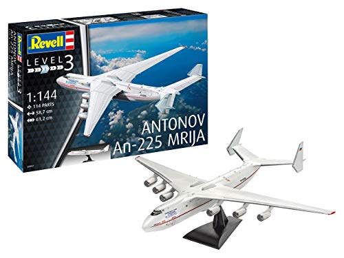 Revell RV04957 04957 4957 1:144 Antonov An-225 'Mrija' Plastic Model Kit, Multicolour, 1/144