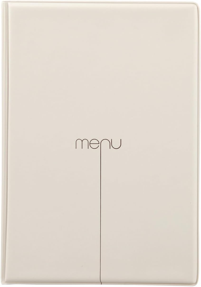 I LOVE MENU Risto Menu Holder, PVC, Sand, 23 x 16.2 x 0.7 cm
