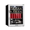 Klarstein Beersafe – Minibar, Mini-Kühlschrank, Getränkekühlschrank, leise, 42 dB, Edelstahl, Flaschenkühlschrank mit…