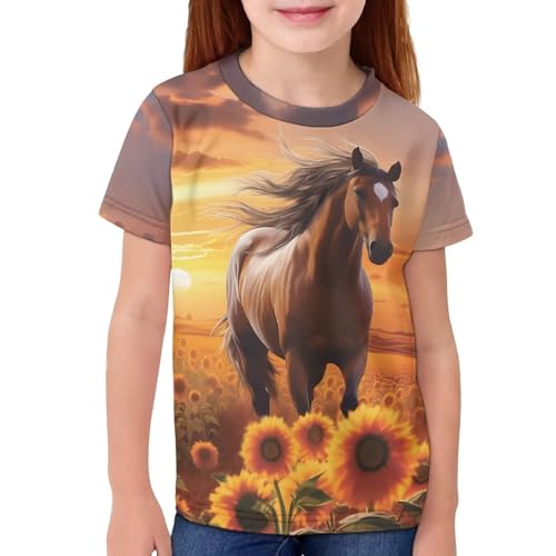 Image of JEOCODY Boys Girls Graphic Tees Funny 3D Printed Short Sleeve T-Shirts 3-16T