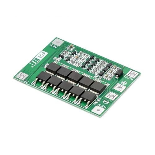 XIPSBJWF Chargeur de Batterie Lithium-ION 3S/4S 40/60A, 3 pièces, Carte Protection BMS 18650 11,1/12,6/14,8/16,8 V, amélioration/équilibrage pour Module de Batterie au Lithium Li-ION(3S40A Enhanced)