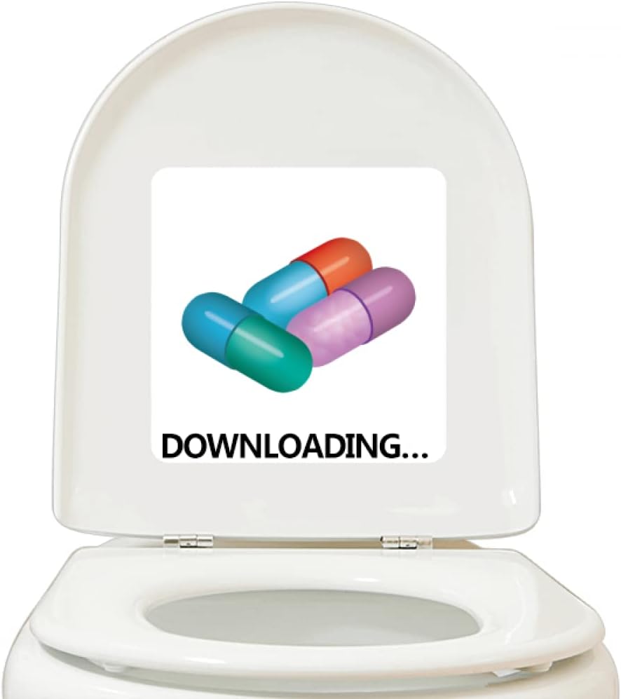 MCJS Capsule Pill Health Care Products Pattern Stickers Adhesive Waterproof Toilet Decal