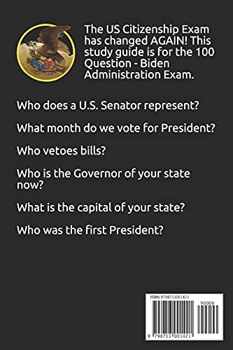 The Updated U.S. Citizenship Test Workbook and Study Guide 2021 to 2024: 100 USCIS Practice Question