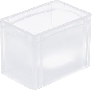 PROREGAL Transparenter Eurobehälter BasicLine mit geschlossenem Griff | HxBxT 22x20x30cm | 9,4 Liter | Eurobox, Transportbox, Transportbehälter, Stapelbehälter