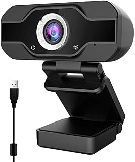 1080P PC Webcam with Microphone, Webcam for Laptop or Desktop Webcam, USB Computer