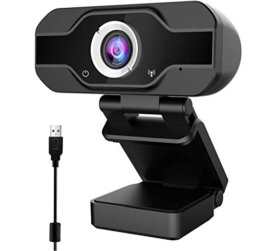 1080P PC Webcam with Microphone, Webcam for Laptop or Desktop Webcam, USB Computer