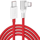 Jelanry Right Angle 6FT SUPERVOOC USB-C to USB-C Cable for OnePlus 10T 9 Pro 8T, Type C Warp Charge Dash Charger Cable 120W 100W 80W 65W PD Fast Charging Cord for iPhone 16e Samsung Flip Fold S25 S24