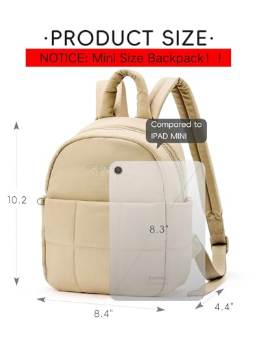 Image of WESTBRONCO Mini Backpack for Women Nylon Small Fashion Backpacks Purse Puffer Lightweight Backpacks for Travel, Shopping, Daily