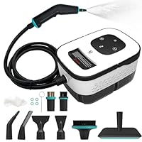 2500W Handheld Steam Cleaner, 6-Speed Portable Steamer with Large Tank & 10 Accessories, 10s Heat-Up steamer cleaning for Kitchen, Bathroom, Car Detailing, Tile & Grout Cleaning