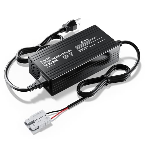 PowerGPT 24V 10A Lithium Battery Charger for 24V/25.6V LiFePO4(LFP) Battery, 29.2V 10Amp Smart Charger for 24 Volt Automotive Trailer RV Car Boat with Lithium Iron Phosphate Deep Cycle Batteries