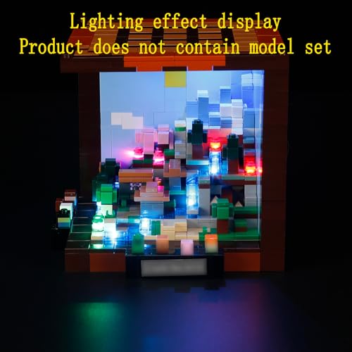 Image of GEAMENT LED Light Kit Compatible with LEGO MINECRAFT The Crafting Table Building Blocks Model - Lighting set for Ideas 21265 (Model Set Not Included)