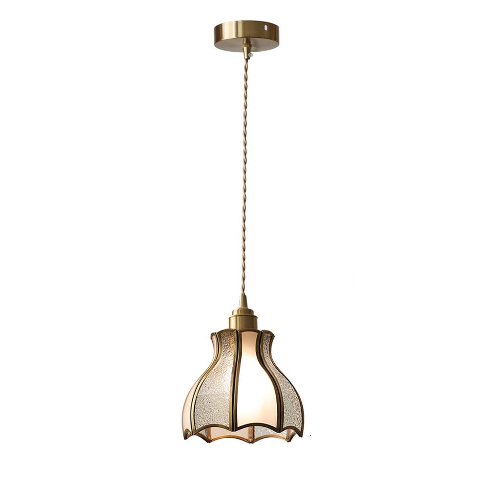Lampe suspendue réglable luminaire plafond verre vintage chambre à coucher