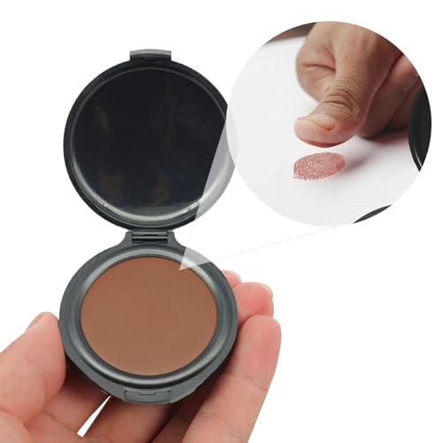 Jimkply 2 Stück Fingerabdruck in Tintenkissen, Professionelles Fingerabdruckkissen, Daumenabdruck-Stempelkissen, wasserfest und schnell trocknend, für Notar, Sicherheits-ID und Bürobedarf