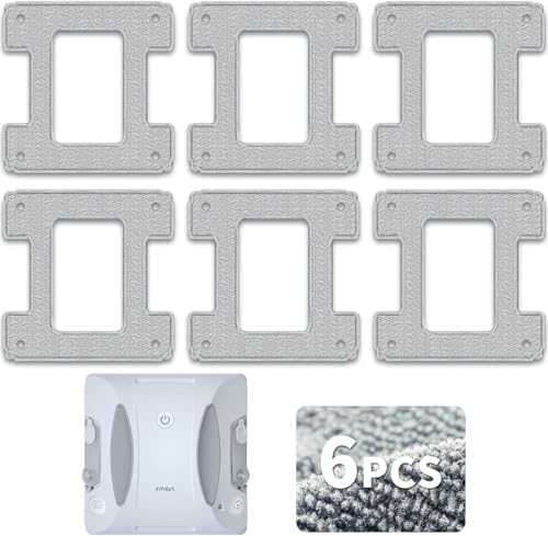 Fmart Fensterreinigungszubehör W6 W7 Reinigungstuch, Fensterputztücher, Wischtücher, wiederverwendbar, waschmaschinenfest, 6 Stück