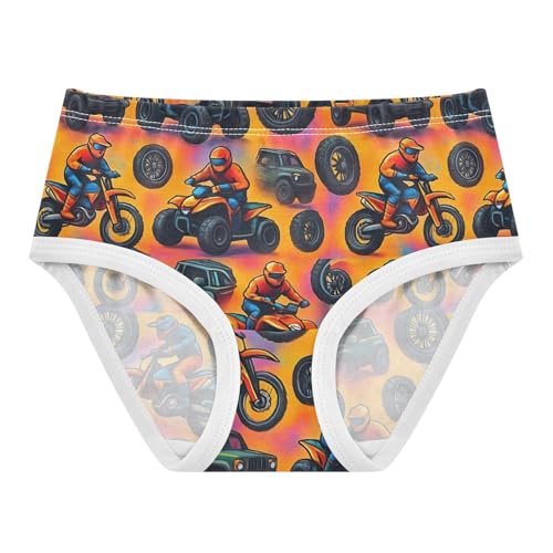 Joisal Cool Motocross Bikes Wheels Girls Underwear Toddler 2t Cotton Girl Panties Cute Aesthetic Briefs Girls Undies