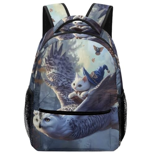 Sac à dos hibou blanc de voyage idéal pour les sorties des ados