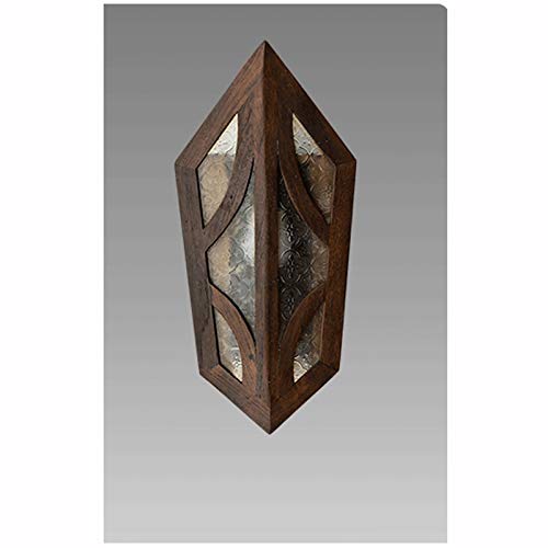Aplique de pared de madera retro para iluminar pasillos oscuros con calidez 2
