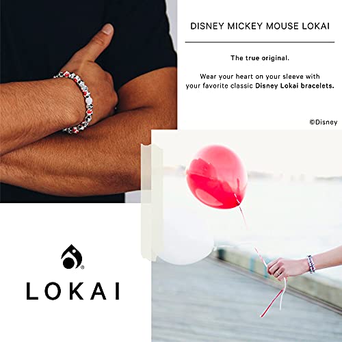 Lokai Disney Collection Mickey Mouse Silicone Bead Bracelet For Men And Women, Small, 6 Inch #TOP2