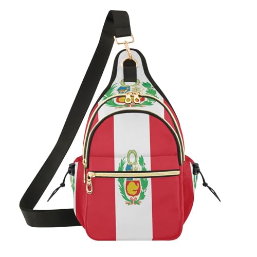Sac femme tendance drapeau Pérou avec bandoulière ajustable