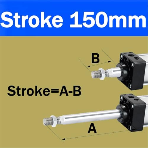 Vérin pneumatique SC 40 double effet à course fluide de 150 mm - 3
