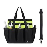 Wessleco Garden Tool Organizer,Gardening Tote Bag Storage for Tools with Shoulder Strap for Men(Black,Bag Only)