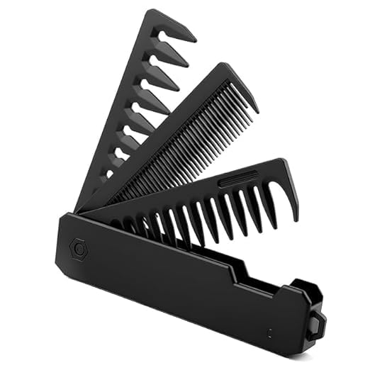 Folding Comb, Pocket Comb for Men, Beard Comb for Men 2-in-1 Design, Hair Comb for, Beard Comb with Fine & Wide Teeth, Portable Folding Pocket Comb (PACK OF 1)-image-48